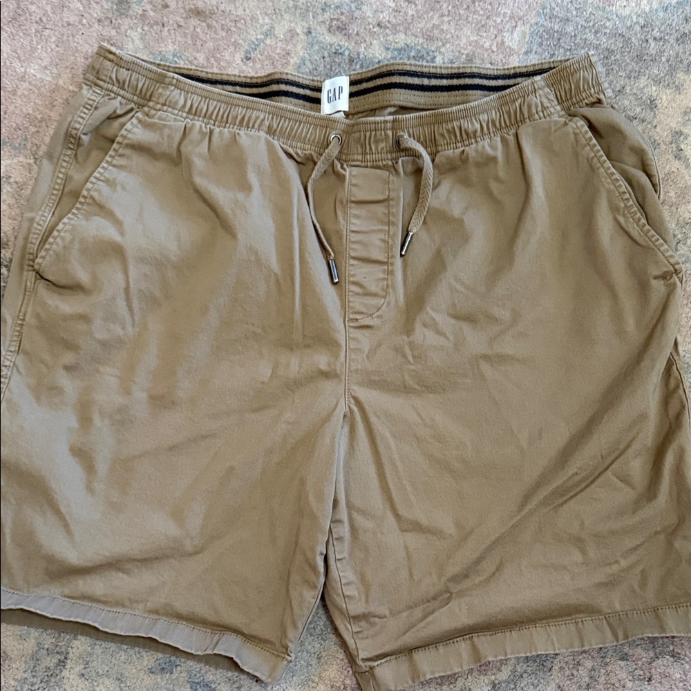 GAP Men's Brown Elastic Drawstring Shorts